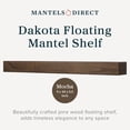 thumbnail image 3 of Mantels Direct Dakota 48" Pine Wood Fireplace Mantel Shelf - Mocha, 3 of 6