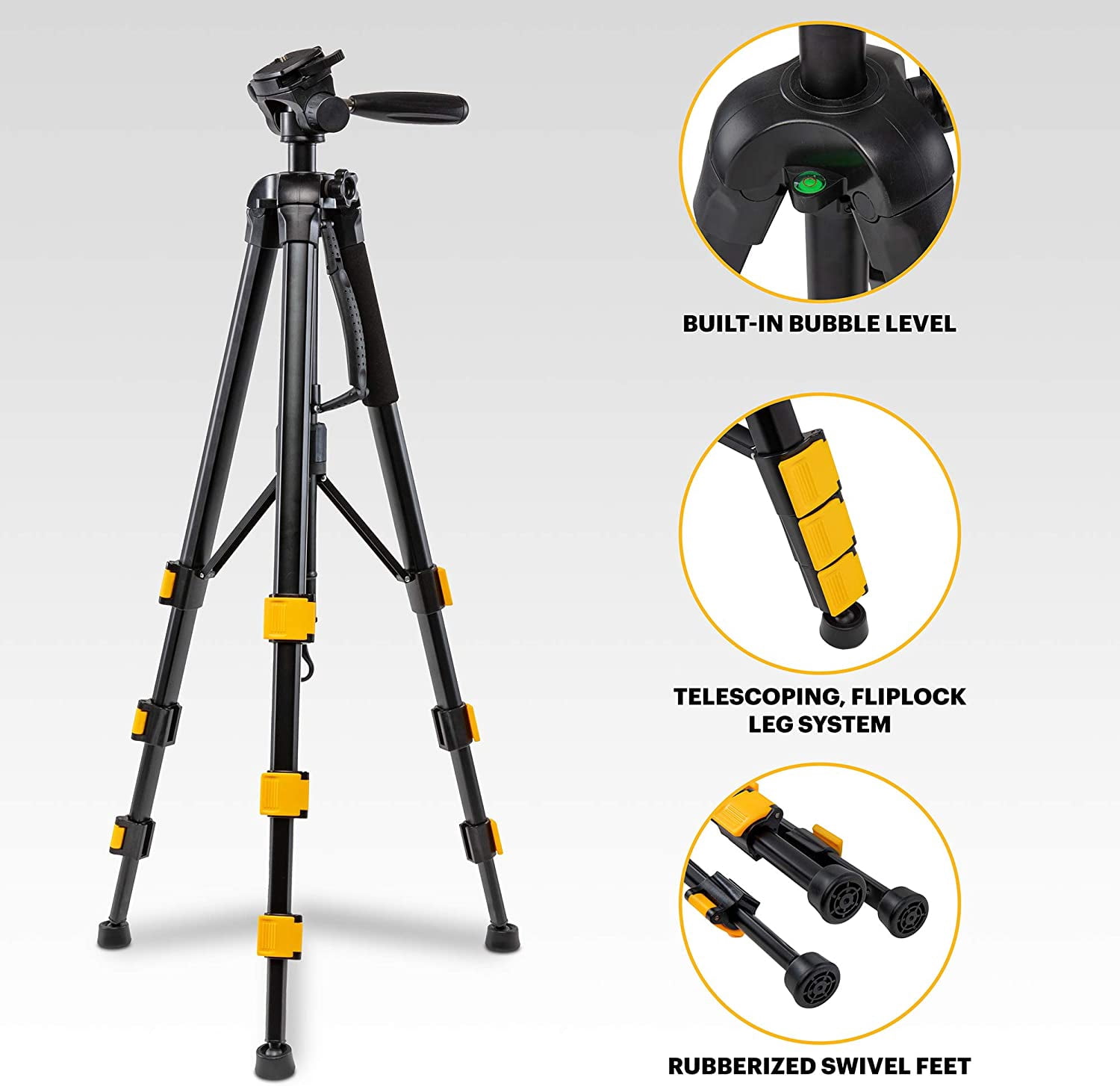 KODAK PhotoGear 2-in-1 70” Tripod & 64.5” Monopod, Lightweight Travel Camera Tripod Stand