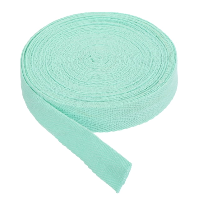 Cinta de Sarga de Algodón Uxcell 3/4" 10 Yardas Cinta de Algodón para Envolver Regalos Verde Azulado