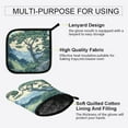 thumbnail image 3 of Yayeee Oven Mitts and Pot Holder Set of 2 Heat Resistant Kitchen Gloves Baking Hot Pad, Retro Tree, 3 of 5