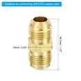thumbnail image 2 of Uxcell 3/8" OD Brass Flare Union Connector, 3 Set Copper Double Pipe Extension Fitting with Nut, 1.37x0.63", 2 of 6