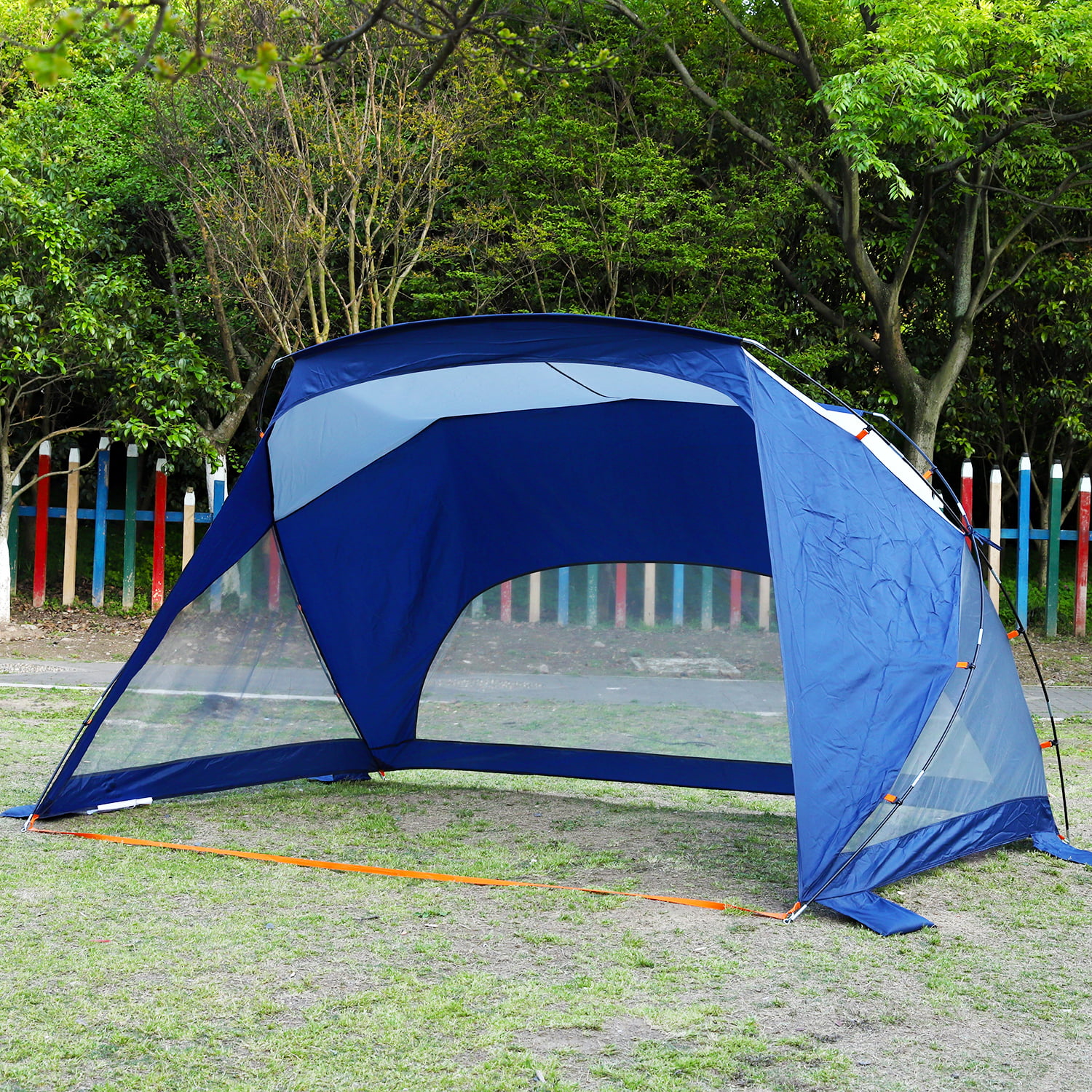 Easy Setup 4-Person Beach Tent Sun/Water/Heat Resistant Outdoor Canopy Shelter