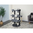 thumbnail image 3 of Go Pet Club F822 46 in. Jungle Rope Cat Tree Scratcher House with Sisal Covered Posts, Beige, 3 of 4