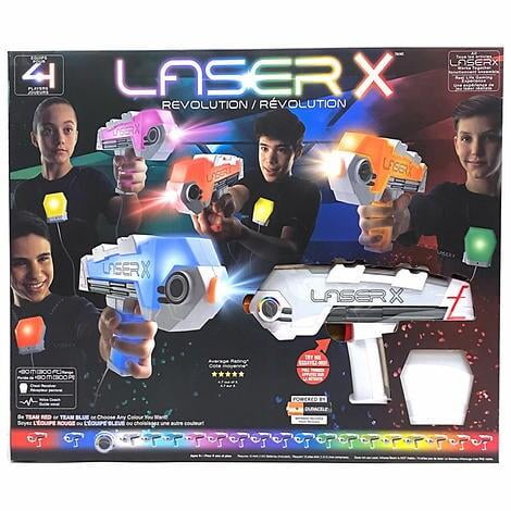 Laser X Revolution 4 Players Set,Lazer Tag Phoenix LTX Tagger 2-pack - Jeu de Tag Laser Multijoueur Amusant pour Enfants et Adultes, Âgés de 8 Ans et Plus