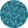 thumbnail image 1 of Ahgly Company Machine Washable Indoor Round Transitional Teal Green Area Rugs, 8' Round, 1 of 7