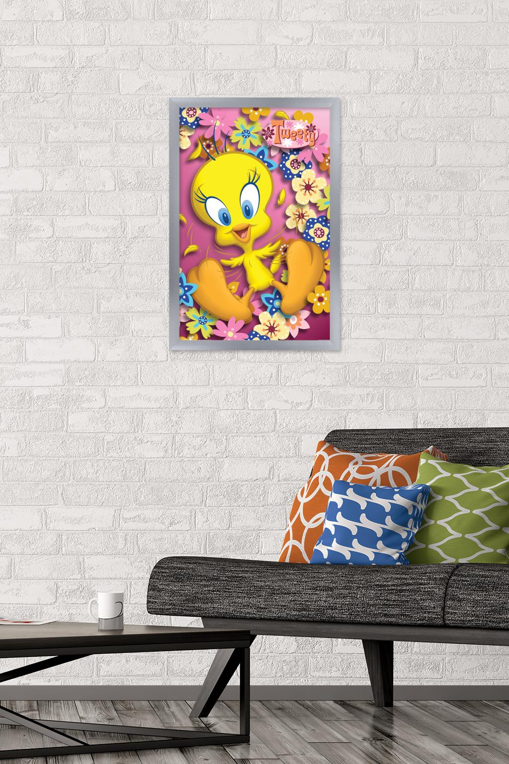 Looney Tunes - Tweety Bird - Power Wall Poster, 14.725" x 22.375", Framed