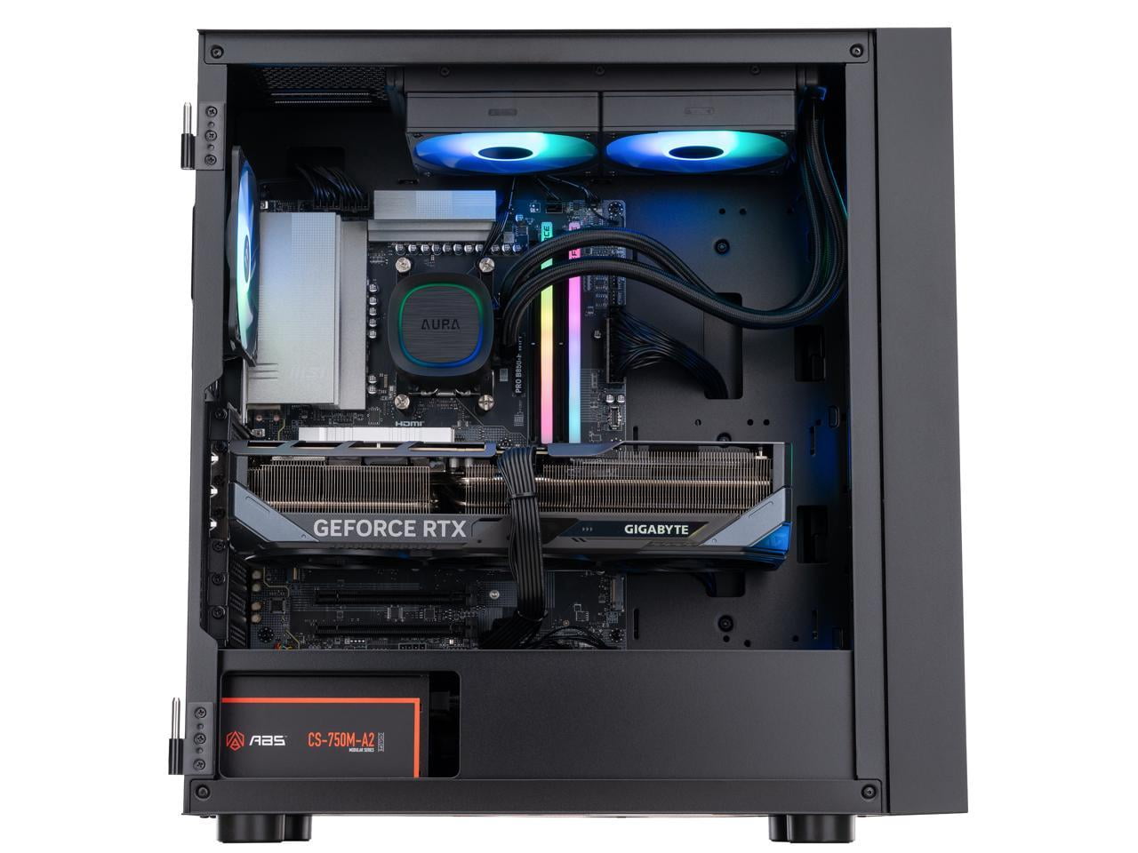 ABS Eurus Ruby Gaming PC, Ryzen 7 9800X3D, GeForce RTX 5070 Ti, 32GB DDR5 RAM, 2TB SSD, Windows 11 Desktop