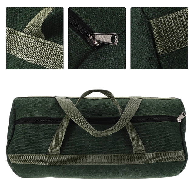 ADDHAT Bolsa De Herramientas De Lona Color Verde Para Mecánicos Y Electricistas Con Portátil