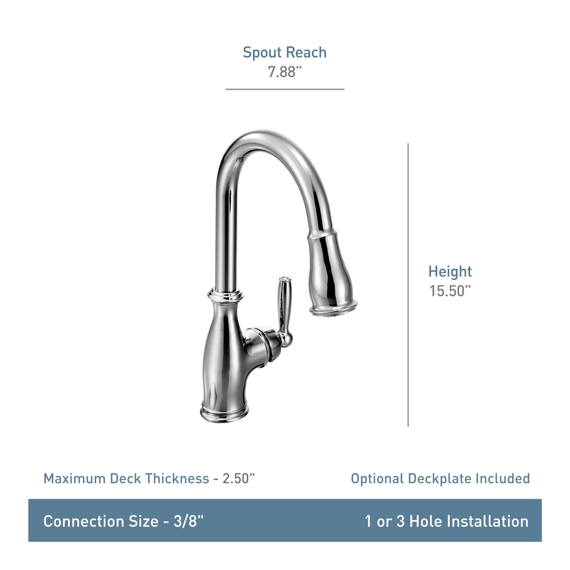 Moen 7185SRS Spot resist stainless one-handle pulldown kitchen