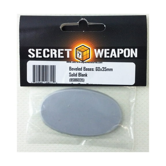 Secret Weapon Miniatures 60x35mm Beveled Base - Solid Blank New