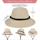 thumbnail image 4 of Sombrero de paja para playa con cordón, plegable, de ala ancha y protección UPF 50 para mujer, ideal para viajes y verano., 4 of 5