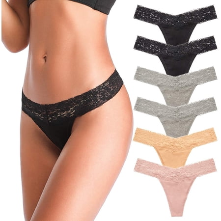 Women's Thongs, T Back Low Waist See Through Panties Cotton Seamless