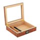 thumbnail image 3 of Humidor De Cigarrillos De Madera, Caja De Almacenamiento De Cedro De Viaje Transparente Para Regalos De Hombres, 3 of 9