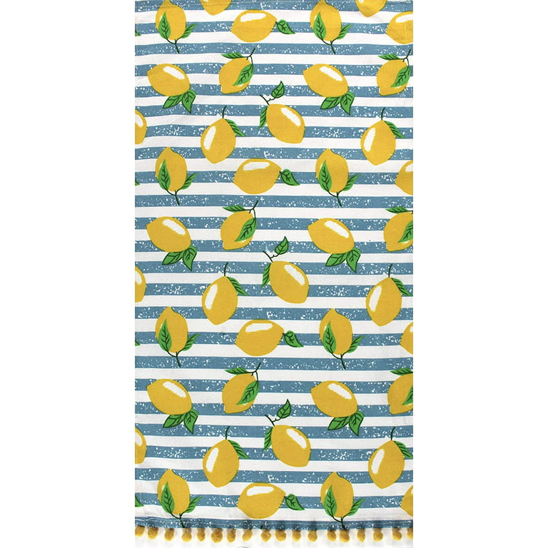 Serafina Home Summer Fun Watermelon Kitchen Dish Towels Set, 2pc: Bright  Colorful Cotton Towels with Fringe