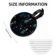 thumbnail image 5 of Constellation 2pcs PU Leather Round Bag Tags with Privacy Cover and Name ID Tag - Suitcase Tags for Travel Luggage, Handbags, Backpacks, School Bags, 5 of 6