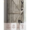 thumbnail image 6 of Funny Farm Animals Sheer Curtains 72 Inch Length 2 Panels Set Window Treatments, Vintage Barn Brown Sunflowers Rod Pocket Semi Curtains for Living Room/Bedroom/Kitchen Décor, 104"W x 72"L, 6 of 7