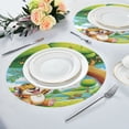 thumbnail image 6 of 15.4inch Round Placemats, DIY Printing Design, Suitable for Kitchen, Table Party Decoration Tigers and Kittens, 6 of 7