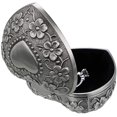 thumbnail image 4 of NETSENG Vintage Heart Shape Jewelry Box - Small Antique Ring/Earrings/Necklace Storage Case, Metal Treasure Chest Trinket Keepsake Gift Box, 4 of 6