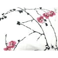 thumbnail image 5 of DaDa Bedding Floral Cherry Blossoms Red White Purple Fitted Sheet & Pillow Cases Set - Full - 3-Pieces, 5 of 8