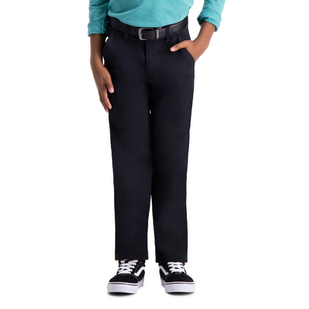 boys black chino pants