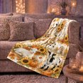thumbnail image 6 of Five Goats By Rustic Barn Pumpkins Sunflowers Playful, Rustic Farmhouse Horse Scene, Warm Flannel Blanket for Ranch House and Living Room, Horse Lovers Thanksgiving Gift, Rustic Home Decor, 6 of 9