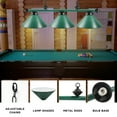 thumbnail image 5 of GSE Games & Sports Expert 56" Hanging Billiard Pool Table Light with Adjustable Metal Chain and 3 Lamp Shades. Great for 7ft/8ft Pool Tables, Billiards Room, Bar - Dark Green, 5 of 6