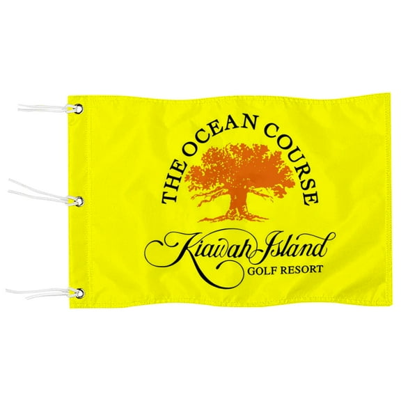 DianYu The Ocean Course Kiawah Island Golf Resort Golf Pin Flag Practic Putting Green Golf Flag For Backyard Garden Miniature Pin Flag with Three Brass Grommets 12x18Inch