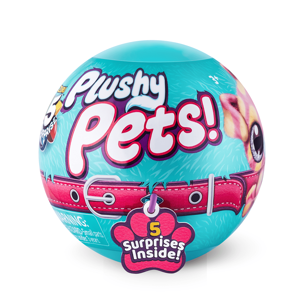 5 Surprise Plushy Pets Series 1 Mystery Collectible Capsule By ZURU