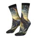 thumbnail image 1 of Balery Sunshine Jungle Dinosaur Calcetas Largas con Estampado para Hombre y Mujer – Suaves y Transpirables, Talla Única (US 5-11), 1 of 6