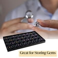 thumbnail image 2 of Novel Box Jewelry Display Tray with Fitted Lid 8.25x14.75x1 + 36 Gems Jars & Black Foam Liner, 2 of 7
