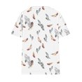 thumbnail image 3 of Jewelreauty Women Plus Size Summer Tops Casual Notch Neck Short Sleeve Print Tunic Blouses Shirts, 3 of 4