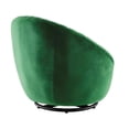 thumbnail image 5 of Modway Whirr Upholstered Velvet Fabric Swivel Chair in Black/Emerald Green, 5 of 7