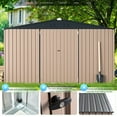 thumbnail image 6 of YODOLLA 10 x 12 ft. Outdoor Metal Storage Shed with Sliding Roof & Lockable Door, 6 of 7