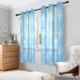 thumbnail image 2 of Yayeee Window Curtains Light Filtering 63"x42" Grommet Panel Pair Home Living Room Decor, Snowflake Pattern, 2 of 7