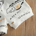 thumbnail image 5 of Toddler Baby Boy Girl Summer Clothes Set Boys Short Sleeve Cartoon Prints T Shirt Tops Shorts Child Kids Gentleman Outfits 6-12 Months 12-24 Months 2t 3t 4t 5t 6t 7t Children(White,0-6 Months), 5 of 7