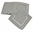 thumbnail image 3 of SARO 6302.GY6S Serviette à Cocktail Carrée 6 Po. Ourlet Classique Gris - Ensemble de 12, 3 of 4