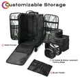 thumbnail image 2 of Byootique Soft Sided Rolling Makeup Train Case Cosmetic Organizer Travel Artists, 2 of 12