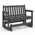 thumbnail image 7 of LOYALICE Outdoor Glider Rocking Chair,2 Person Bench Swings for Outside,HDPE All-Weather Resistant 2-Person Loveseat, Patio Glider with 660LBS Capacity for Backyard Garden Porch, Gray, 7 of 7