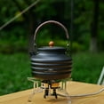 Zhuitw 1.4L Ultralight Coffee Water Kettle with Handle Portable Whistling Kettle for Outdoor