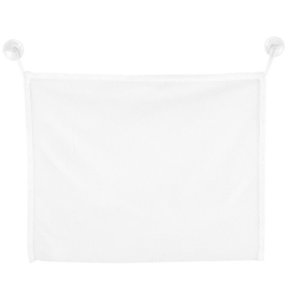 SWETRACE White Polyester Wall Hanging Bath Toy Storage Bag 1 Set for Bath Toys Organizer