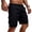 Black -BL18, variant on Cargo Chino Shorts for Men - Lightweight Elastic Waist Knee Length Bermuda Shorts with Multi Pockets Summer Fishing Short Cargo Pants Dark Green 3XL