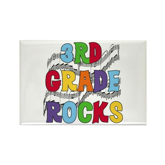 CafePress - Bright Colors 3Rd Grade - Rectangle Magnet, 2"x3" Refrigerator Magnet
