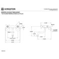 thumbnail image 5 of Kingston Brass KS2111AX Kingston Double-Handle 2-Hole Wall Mount Bathroom Faucet in Polished Chrome, 5 of 8