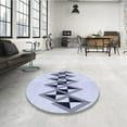 thumbnail image 4 of Ahgly Company Machine Washable Indoor Square Transitional Lavender Blue Area Rugs, 7' Square, 4 of 7