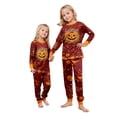 thumbnail image 2 of Mfakffe Halloween Family Matching Pajamas Sets Pumpkin Print Long Sleeve Fall Pjs Sets for Family Holiday Clothes, 2 of 6
