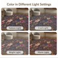 thumbnail image 7 of ODIKA 4'x6' Deep Floral Tones Vintage Elegance Washable Area Rug Intricate Botanical Pattern with Classic Charm for Home Office, Under Desk, Non-Slip Chair-Friendly, Flatwoven, 7 of 7