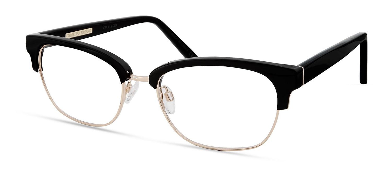 Christian Siriano Womens Prescription Eyeglasses, Alyssa, Black, 54-18-140