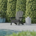 thumbnail image 4 of Flash Furniture Newport Adirondack Chair with Cup Holder, Weather Resistant HDPE Adirondack Chair in Gray, 4 of 12