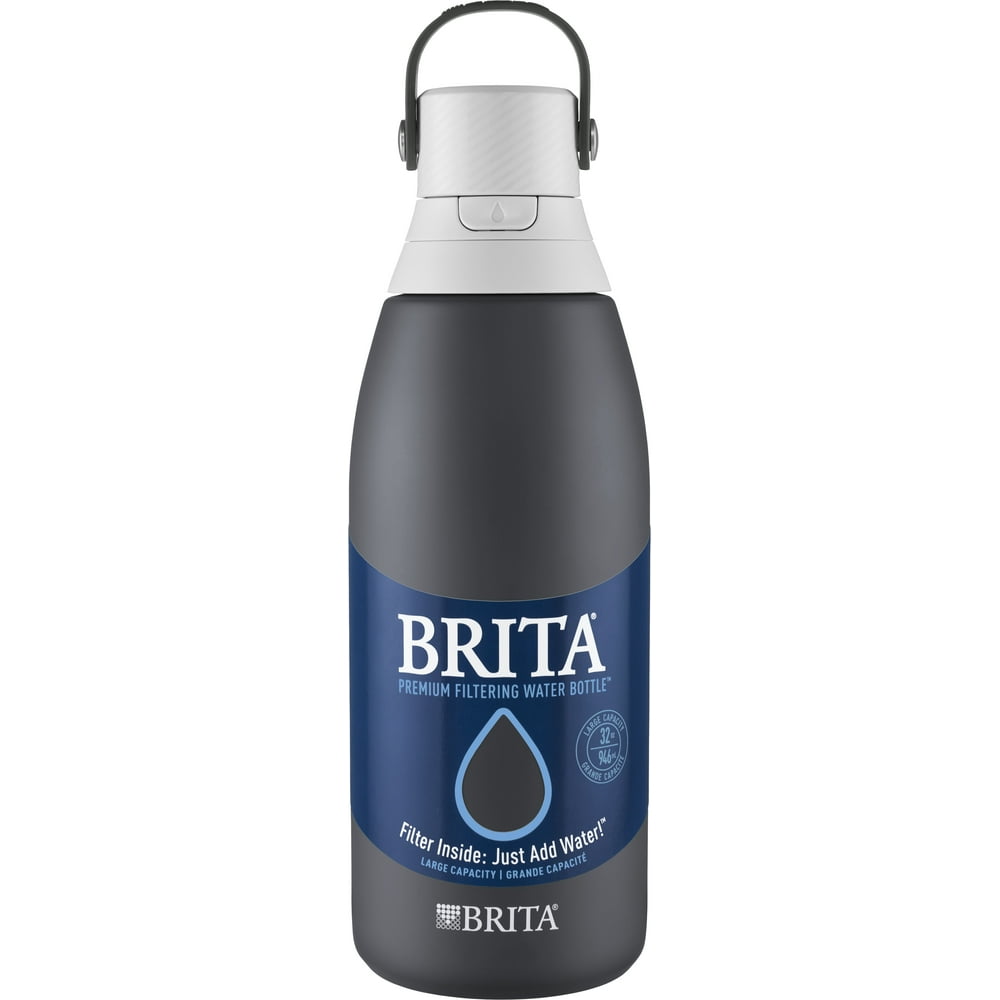 Brita? Stainless Steel Water Bottle with Filter, 32 Ounce Premium Brita Stainless Steel 32 Oz
