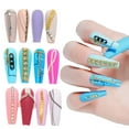 Joykith 3D Nail Chain Colorful Chain With Drill Nails Metal Decorative Chain Nail Decorations